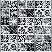 Load image into Gallery viewer, Tile Collection|Abstract Black White|S1113 - D9836 - Sample