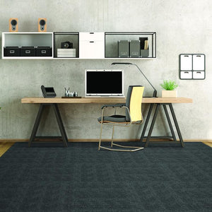 Equinox 24" X 24" Premium Peel And Stick Carpet Tiles Ocean Blue