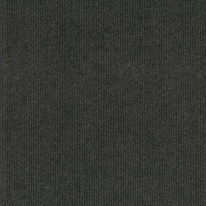 Luminary 24" X 24" Premium Peel And Stick Carpet Tiles Black Ice