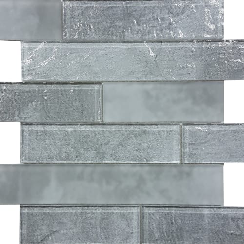 Baikal Ash Multi Linear 2X6 Glossy  Matte Mosaic  - Sample