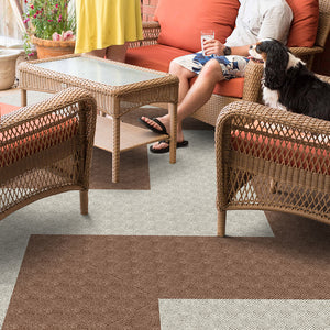 Newton | Premium Self Stick Carpet Tiles, 24" x 24" with 15 Tiles/Box (Prism)